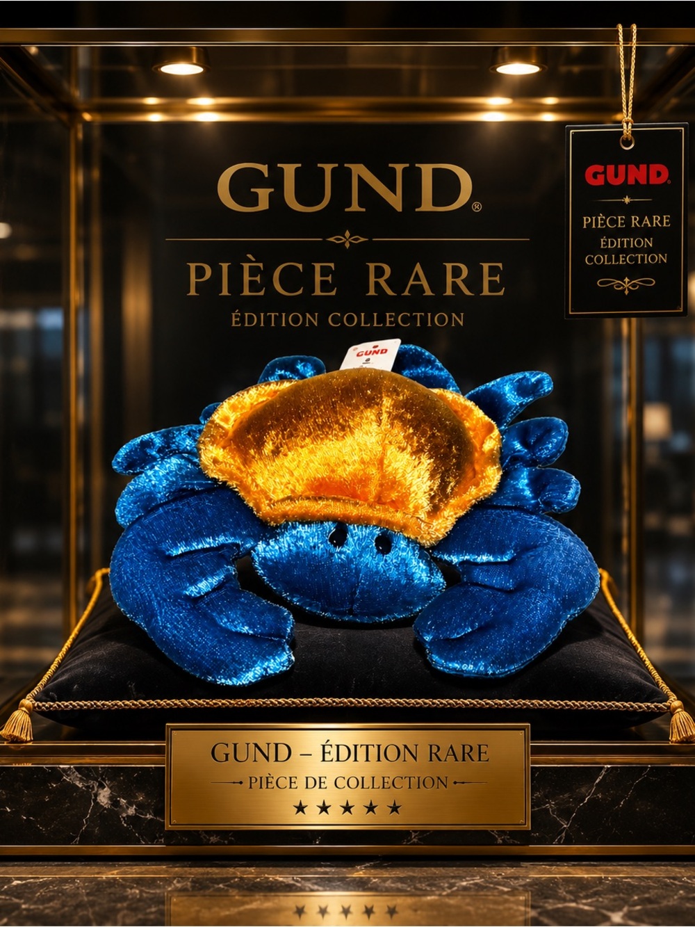 X-VERY RARE GUND CRABE COLLECTION BLUE SHINNING GOLD ORANGE